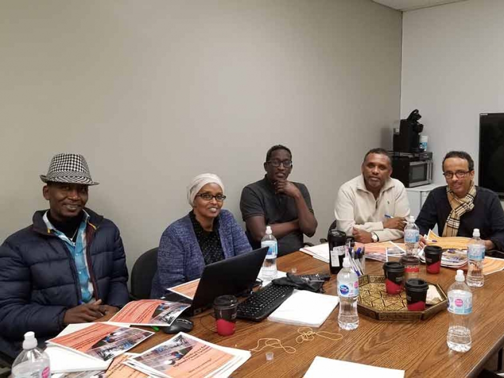 Members of Solidarité DJIBCAN Solidarity (not all members are present) Left to right: Ablis Afarson, Roda Muse, Abdi Daher, Alan Ibrahim &amp; Sami Ahmed Mohamed.