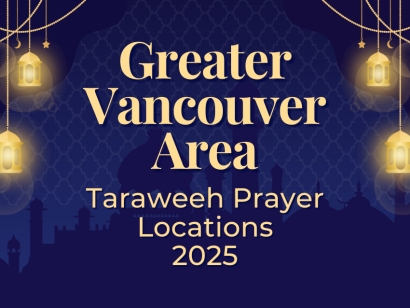 Greater Vancouver Area Ramadan Taraweeh Prayer Locations 2025