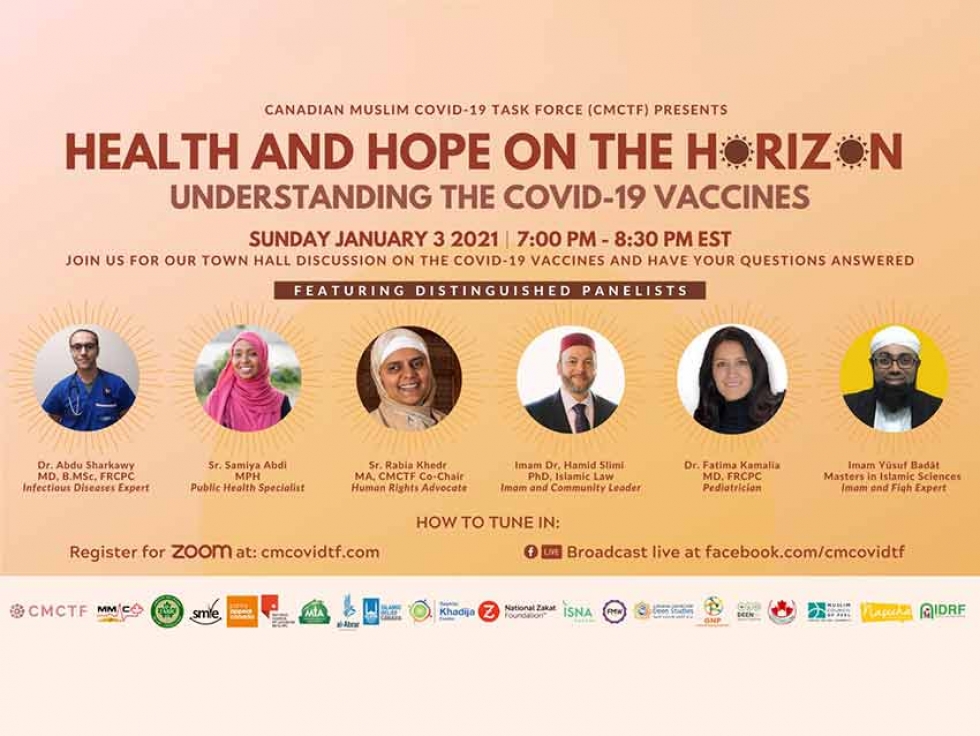 Watch the Canadian Muslim COVID-19 Task Force Virtual Town Hall on Understanding the COVID-19 Vaccines