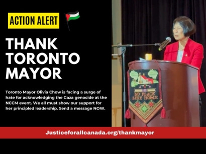 Toronto Mayor Olivia Chow Recognized Genocide in Gaza​