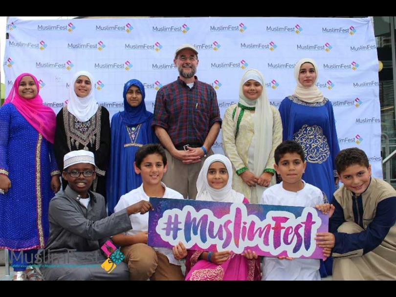 Muslim Canadian singer and songwriter Dawud Wharnsby and friends at MuslimFest 2017 in August.