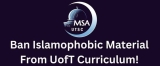 Ban Islamophobic Material From University of Toronto Curriculum!