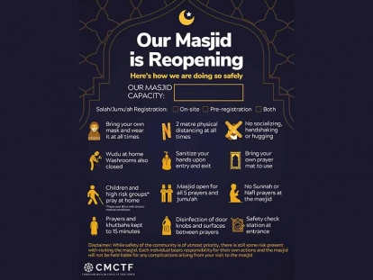 Canadian Muslim COVID-19 Task Force Launches Reopening Guidelines and Calls for Due Diligence