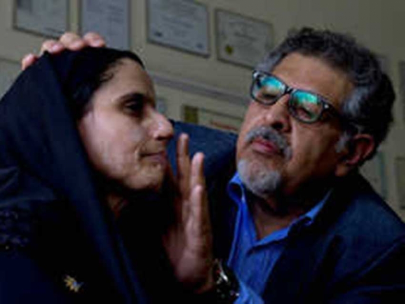 Dr Muhammad Jawad, right, is a pioneering British-Pakistani plastic surgeon who treated the two acid-attack survivors profiled in the Oscarwinning film Saving Face.