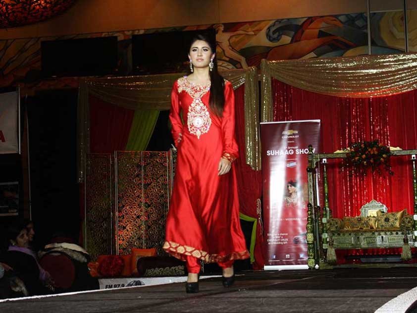 Maria Abbas models an outfit by Pehnawa Couture, an Ottawa-based clothing business.