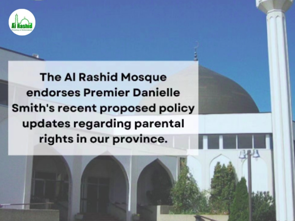 Al Rashid Mosque Endorses Premier Danielle Smith&#039;s Parental Rights Updates in Alberta