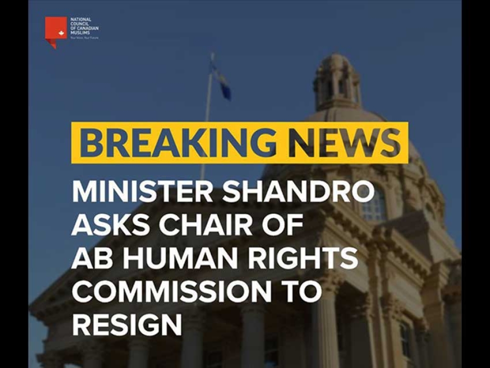 Minister Shandro Asks Incoming Chief of the Alberta Human Rights Commission to Resign