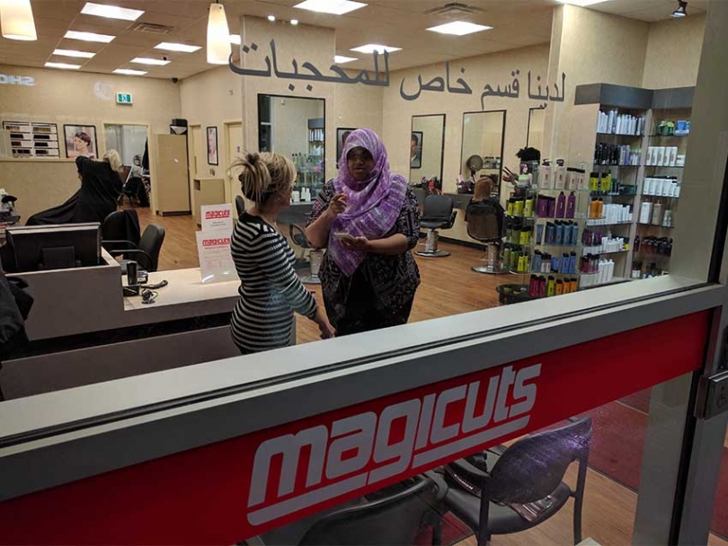 New Magicuts hair salon location has specially designed room offering a comfortable, private and hijab-friendly space