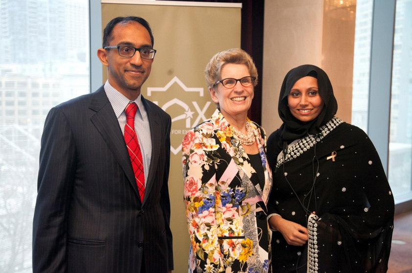 MAX Gala Founder Aazar Zafar with Ontario Premier Kathleen Wynne and MAX Gala lead organizer Asma Bala