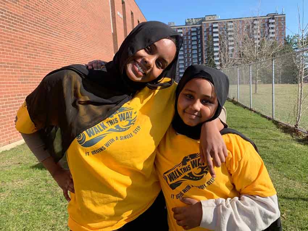 Fardosa (9), BGC Ottawa Member, and her older sister, Faiza (19), BGC Ottawa alumnae and Youth Worker have been participating in BGC Ottawa’s Walk This Way program since their first year at the Club