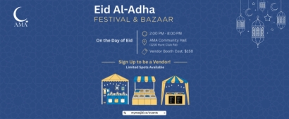 Become a Vendor at Assunnah Muslim Association's Eid Al Adha Festival & Bazaar