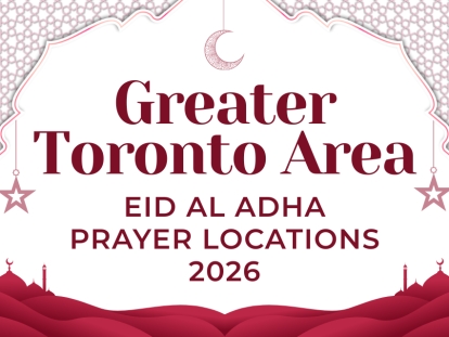 Greater Toronto Area Eid al Adha Prayer Locations 2026