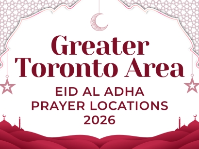 Greater Toronto Area Eid al Adha Prayer Locations 2026