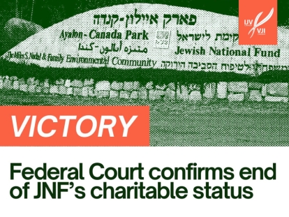 Victory! Federal Court Confirms End of Jewish National Fund's Canada’s Charitable Status