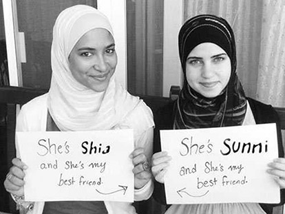 From Egypt with Love: Sunni and Shia friends Hadeia and Fatima.