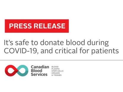 Rising Demand for Blood Ushers in Canadian Blood Services&#039; National Blood Donor Week June 8-14