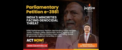 Sign Parliamentary Petition e-3981 India's Minorities Facing Genocidal Threat