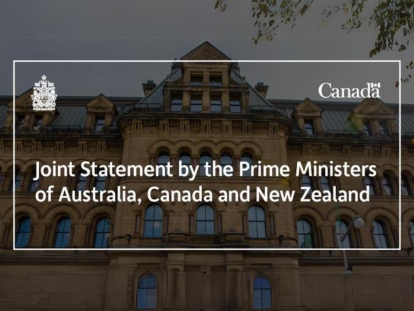 Joint Statement by the Prime Ministers of Australia, Canada and New Zealand on Crisis in Gaza