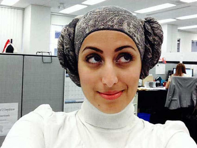 Nagat Bahumaid sporting a &#039;Princess Leia&#039; hijab.