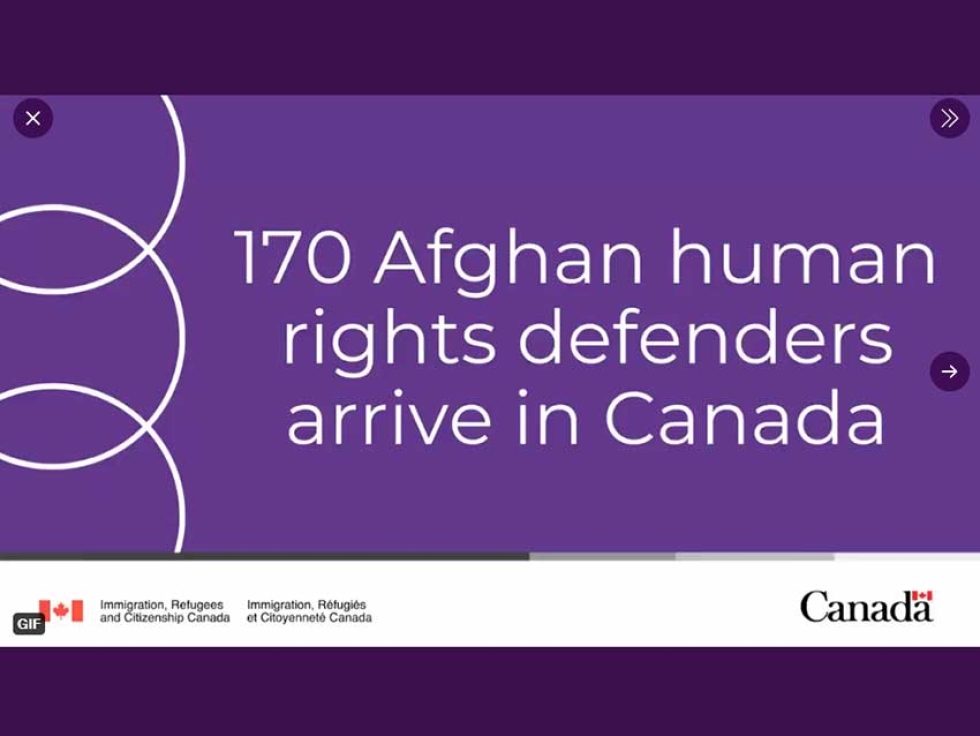 Afghan human rights defenders arrive in Canada