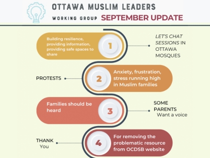 September Update: Ottawa Muslim Leaders Working Group Work on Raising Parents&#039; Concerns with the Ottawa Carleton District School Board
