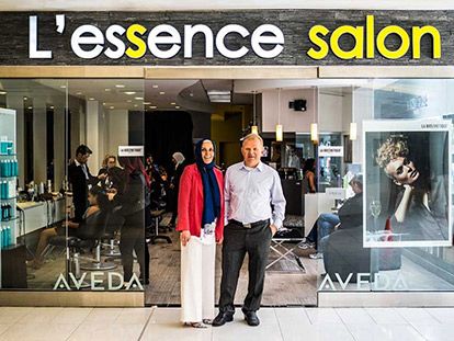 L’essence salon is the latest entrepreneurial adventure for Turkish Canadian couple Mustafa and Selma Elevli. 