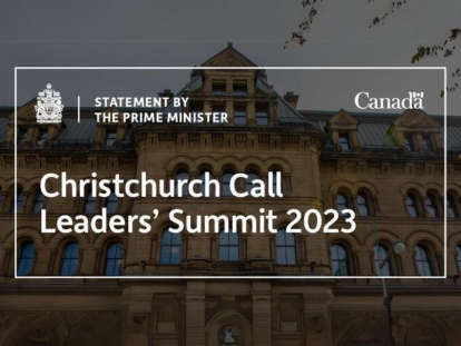 Statement by the Prime Minister to mark the Christchurch Call Leaders’ Summit 2023: Call to Eliminate Terrorist & Violent Extremist Content Online