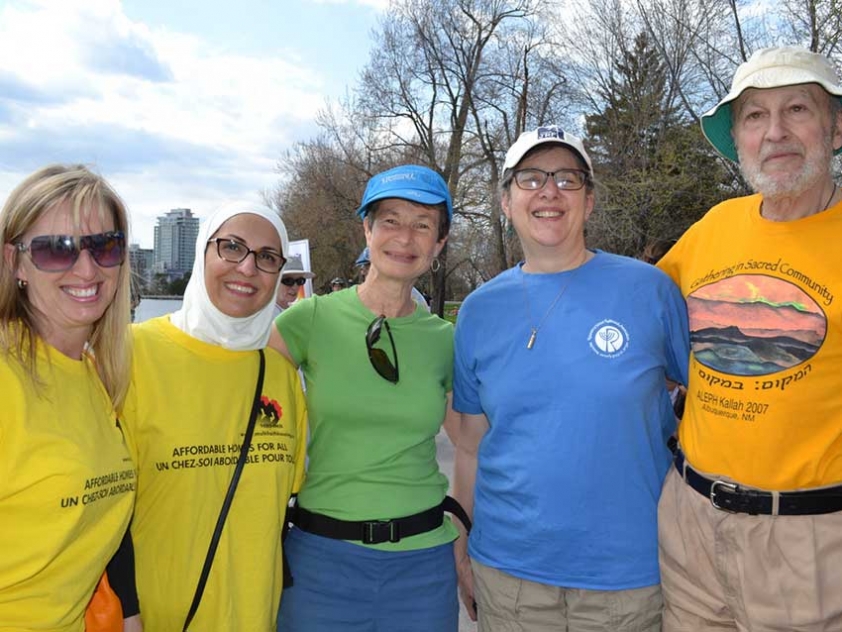 Maha Sakka, MHI&#039;s Fundraising Manager, with supporters of MHI