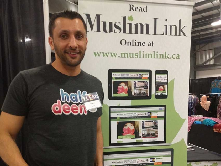 Baba Ali at the Muslim Link booth at the 2016 I.LEAD Conference
