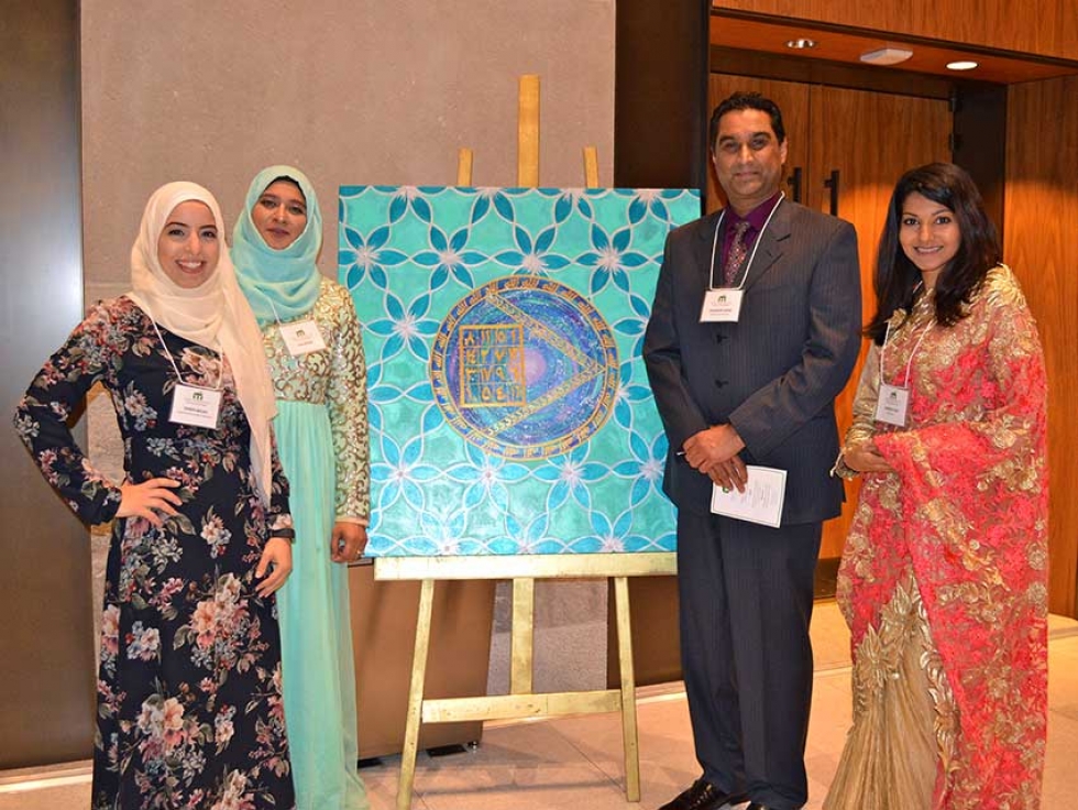 Artist Sabina Syed displayed her work at the first Unity Dinner organized by the Muslim Coordinating Council of the National Capital Region