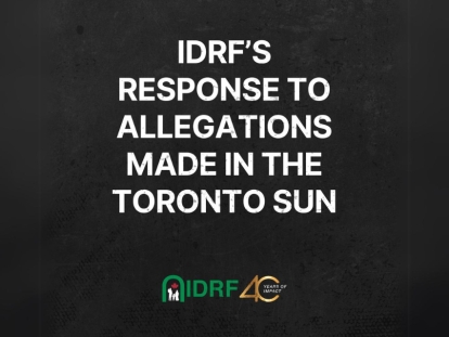 IDRF Response to Allegations Made in the Toronto Sun Column about Pro-Palestinian Charities