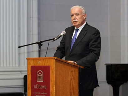 Palestinian Authority Foreign Affairs Minister Riad Malki at the University of Ottawa