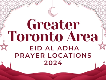 Greater Toronto Area Eid al Adha Prayer Locations 2024