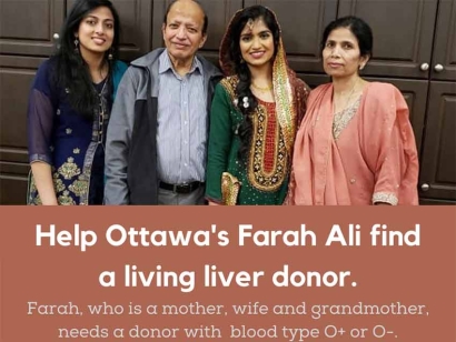 Pakistani Canadian Grandmother in Ottawa Needs Live Liver Donation Urgently