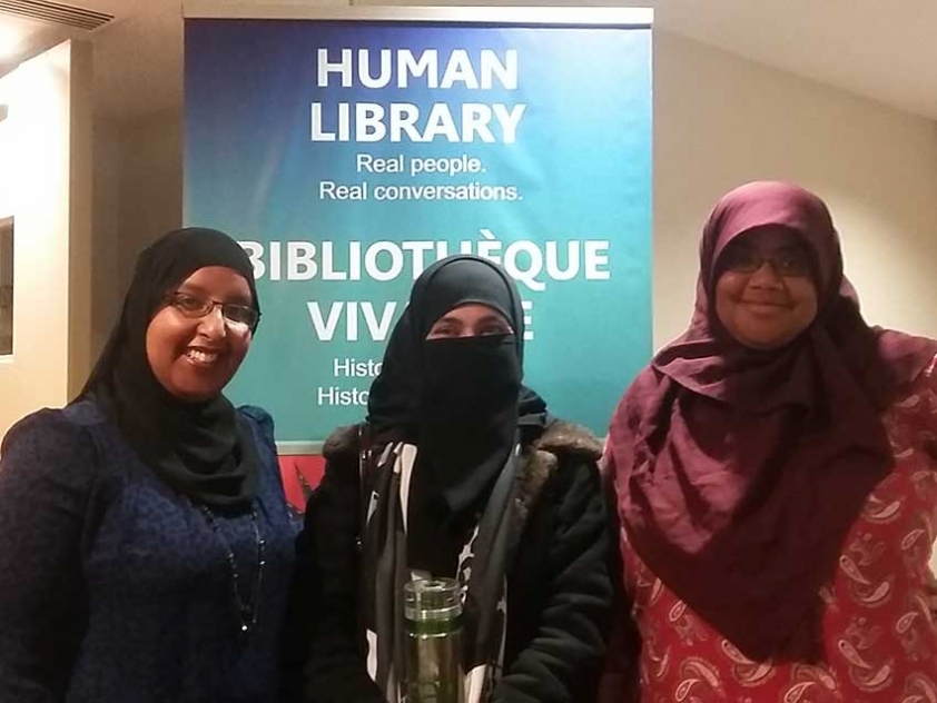 Ottawa Muslims are participating in CBC and the Ottawa Public Library&#039;s annual Human Library. Hiba Yusuf, Mahwash Fatima, and Chelby Daigle will be &quot;books&quot; this year.