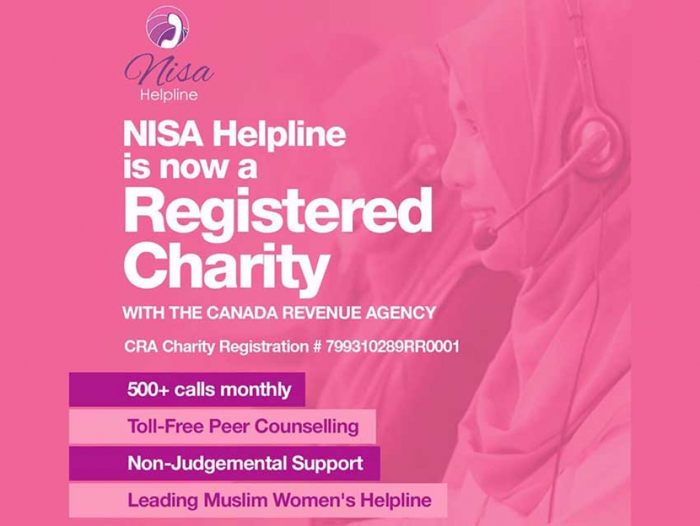 Nisa Helpline Is Now a Canadian Registered Charity
