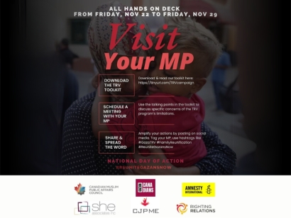 Visit Your MPs: Gazan Canadians Need You To Contact Your Member of Parliament Now To Help Save Their Loved Ones