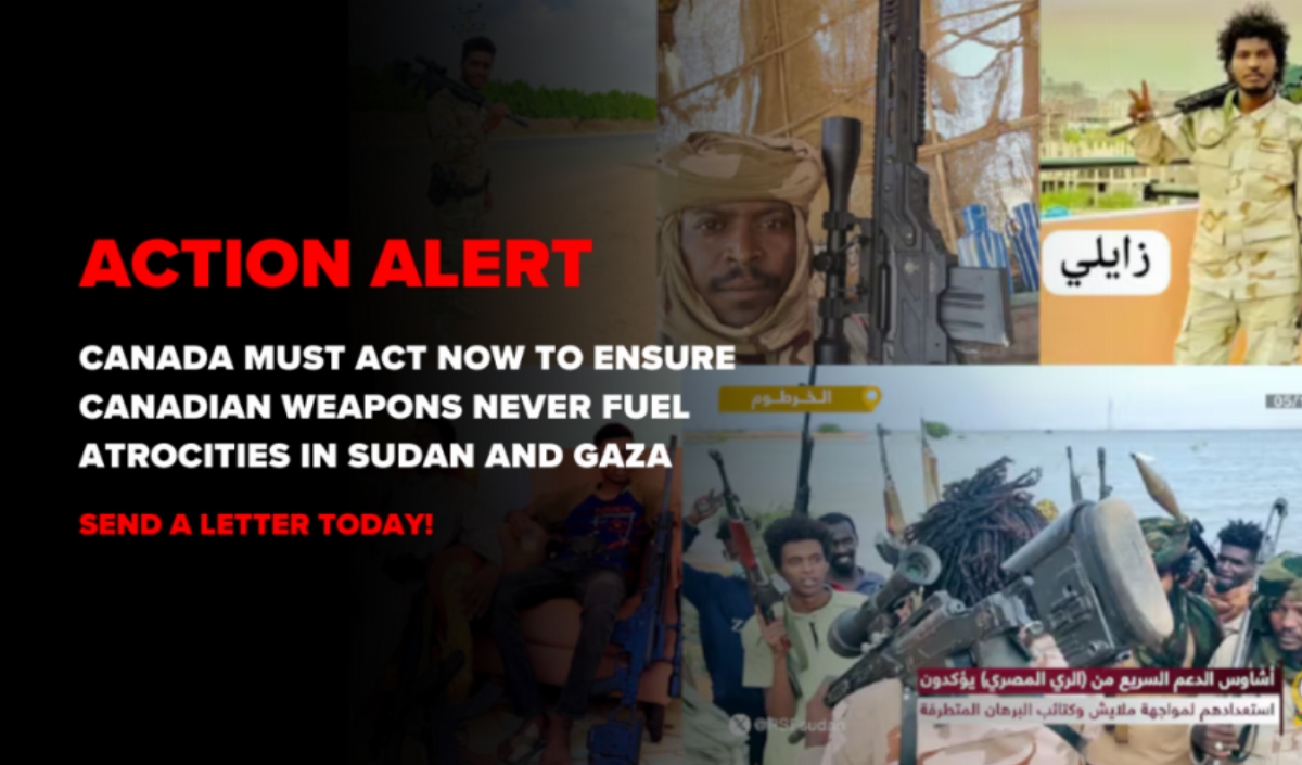 Demand Canada Ensure Canadian Weapons Never Fuel Atrocities in Sudan & Gaza