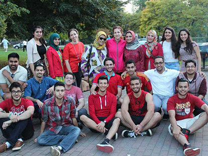 Iraqi Student Association of Carleton University members and friends at the fundraising BBQ for Iraqi Refugees