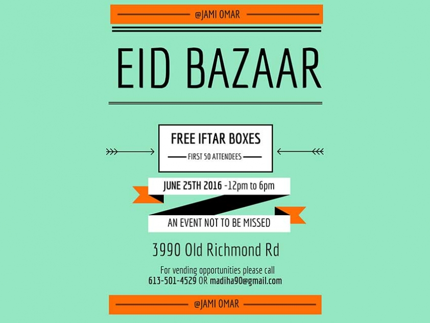 The Jami Omar Eid Bazaar takes place Saturday, June 25th. Muslim Link interviewed Madeha and Fariha Irshad, the two sisters who are trying to build the Bazaar into an annual community event.