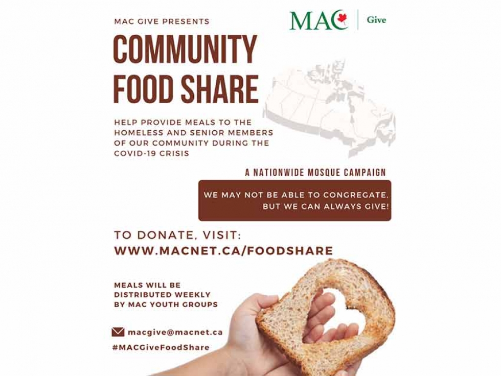 Muslim Association of Canada (MAC) MAC Give Community Food Share Campaign Offering Support Nationally