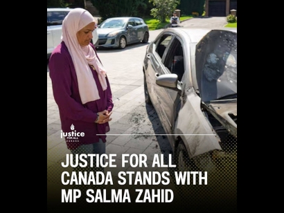 Justice For All Canada Stands With MP Salma Zahid