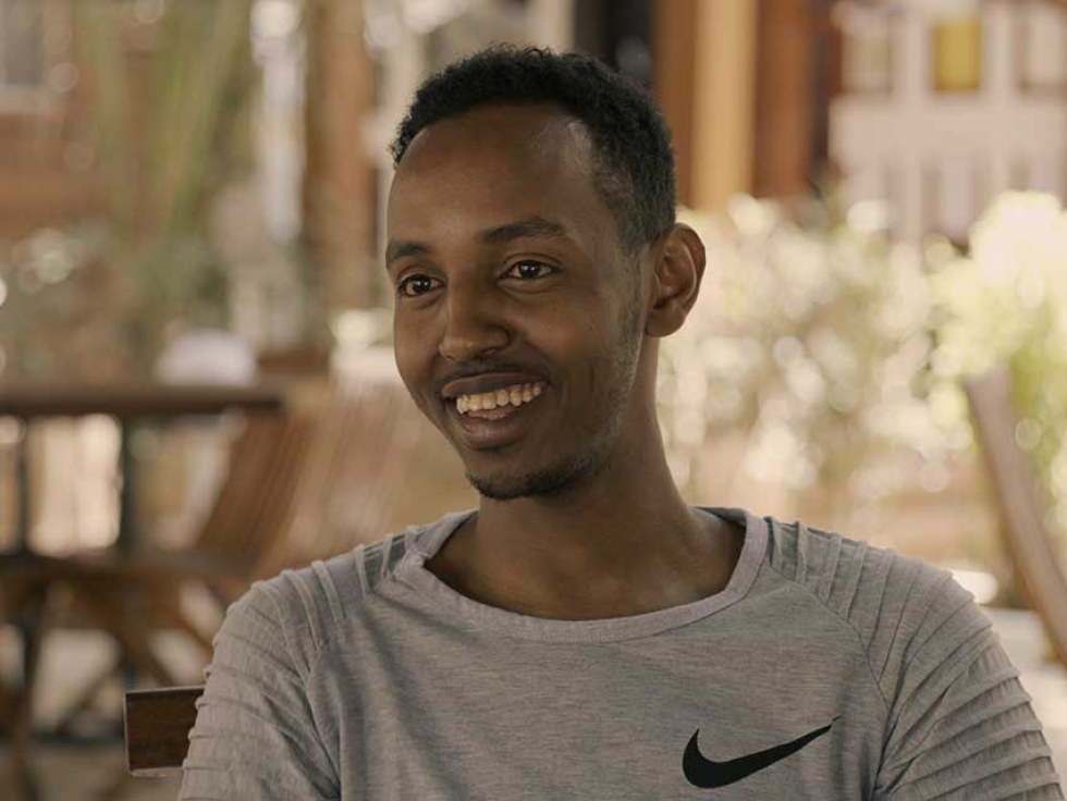 Ismael Abdulle, a young Somali refugee from Mogadishu.