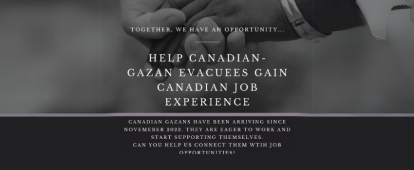 National Zakat Foundation Canada Do You Have Employment Opportunities for Gaza Evacuees?
