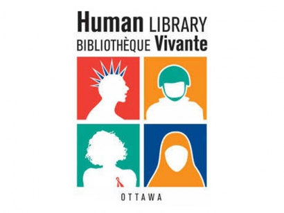 Photo caption: A poster for the Human Library project put on by the Ottawa Public Library, the Canadian War Museum, and CBC Ottawa on Jan. 28.