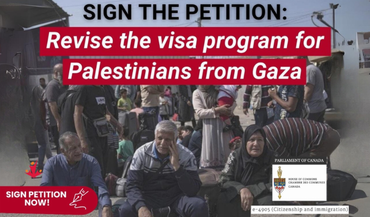 Demand Government Revise &amp; Expand Temporary Visa Program for Palestinian Refugees