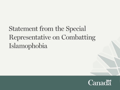Special Representative on Combatting Islamophobia: Statement on the Finding of Terrorism in the Sentencing of the Perpetrator in the London Family Attack
