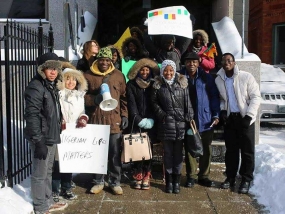 Students Halima Bello, Aissatou Bah, Virgile Kao and Victor Wilson organized a tribute to the victims of the Baga Massacre on January 30th.