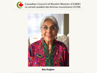 Canadian Council of Muslim Women (CCMW) Statement on the Passing of Alia Hogben