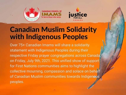 Canadian Imams Express Solidarity with Indigenous Peoples at Friday Prayer Congregations in July​